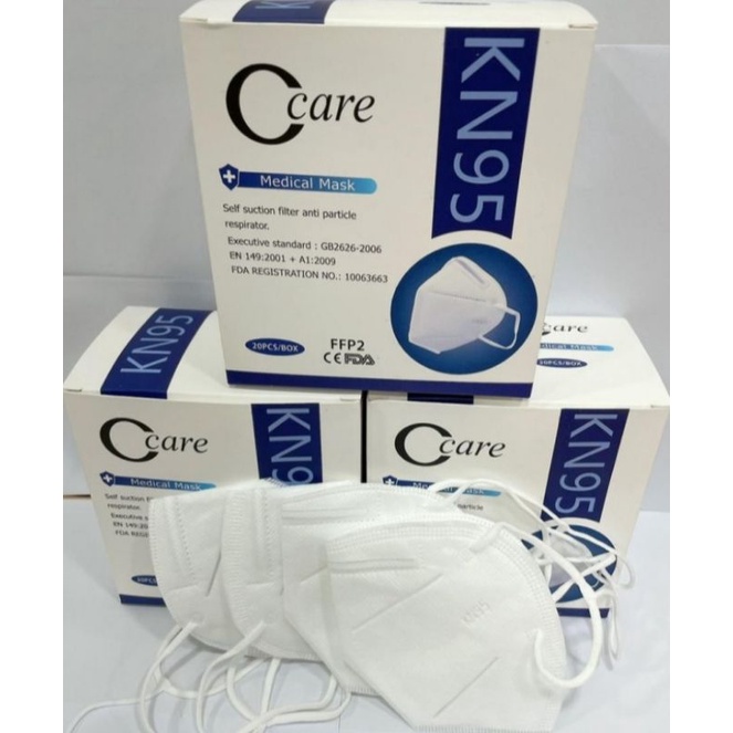 MASKER KN95 HIJAB PUTIH O CARE HARGA PER BOX ISI 20 PCS