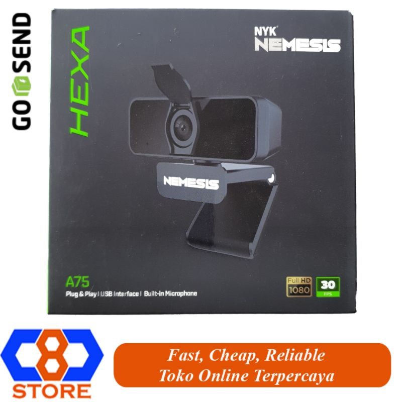 WEBCAM NYK A75 NEMESIS HEXA FULL HD 1080P 2MP RESMI BISA TRIPOD