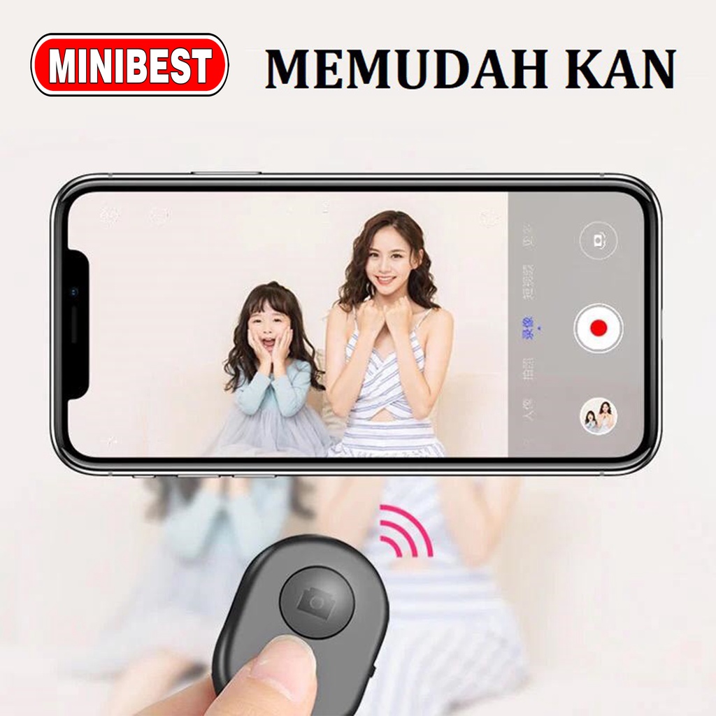 REMOTE BLUETOOTH REMOTE SHUTTER KAMERA / REMOTE SELFIE / REMOTE FOTO HP REMOT