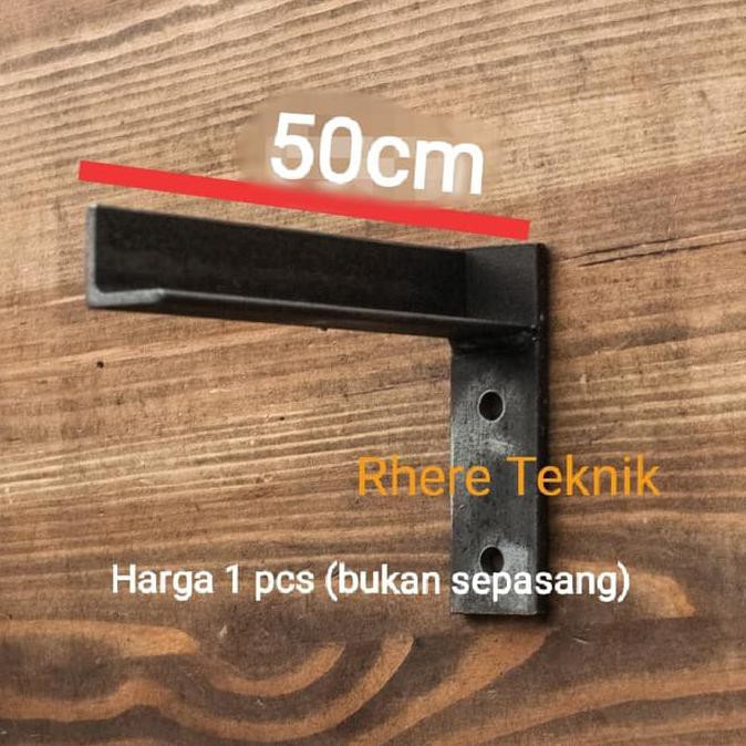 Siapkirim# Plat Besi Siku L Penyangga Papan Ambalan 50Cm