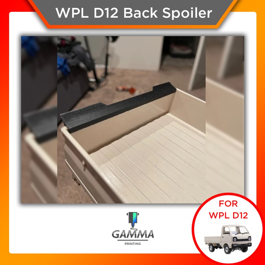 WPL D12 Back Spoiler Drift Upgrade Suzuki Carry - Body Kit RC Truck