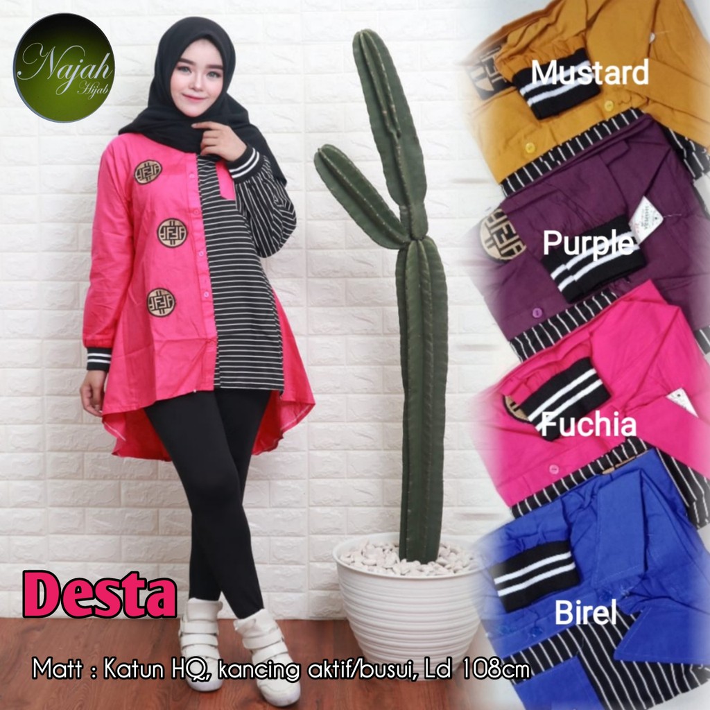 Desta Tunik  By Najah| Suplier Hijab Solo| Grosir