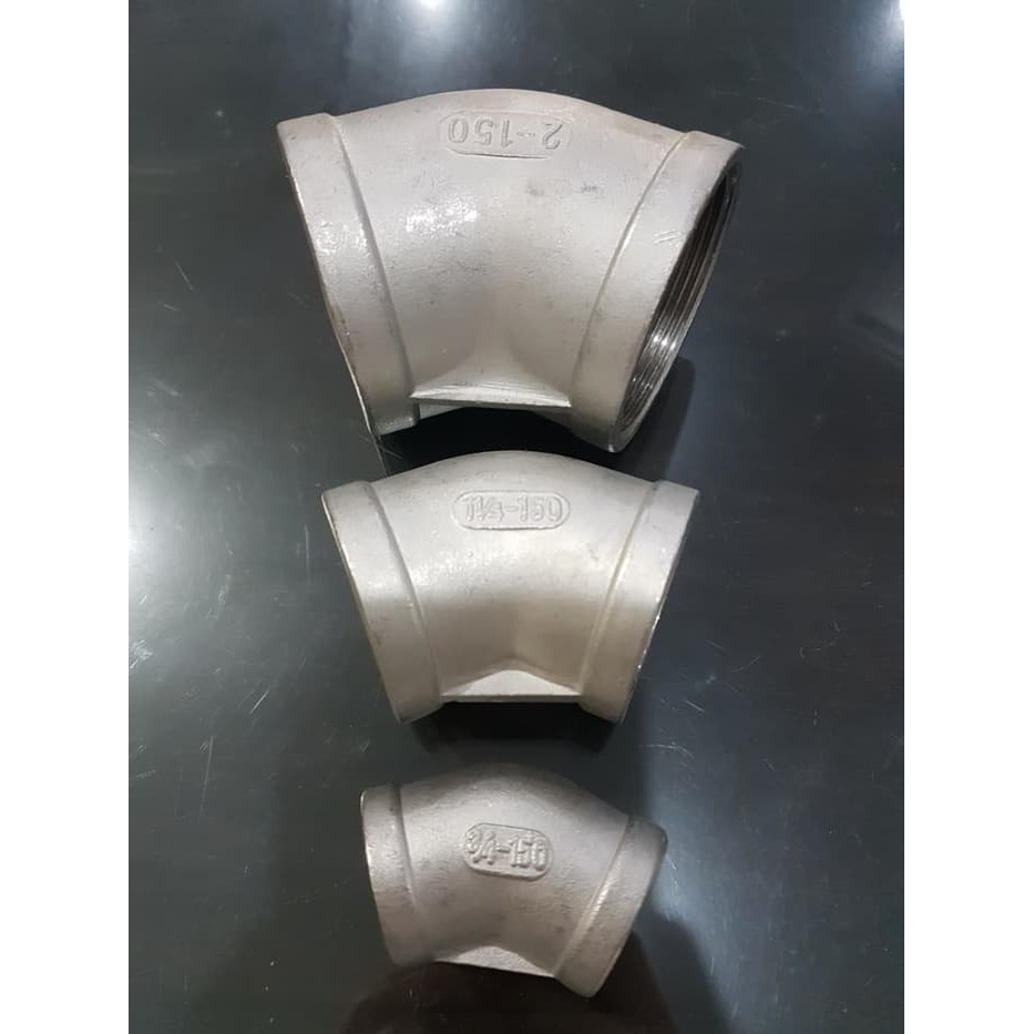 elbow 45 derajat x 1/2" staenless 304
