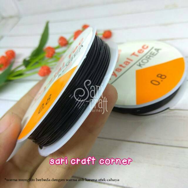 Senar Elastis Hitam Crystal Tec Korea 0.6 0.7 0.8 1.0