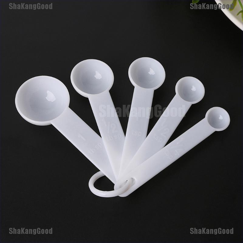 5Pcs Sendok Takar Bahan Plastik dengan Skala untuk Baking