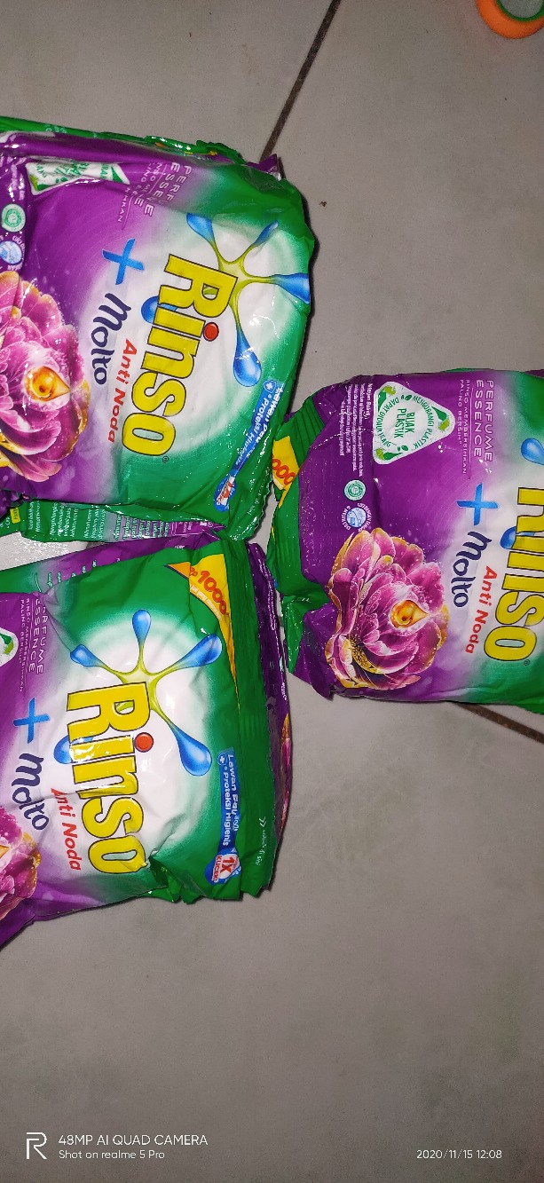 (6pc) Sabun Cuci Pakaian Rinso Bubuk Sachet / Renceng