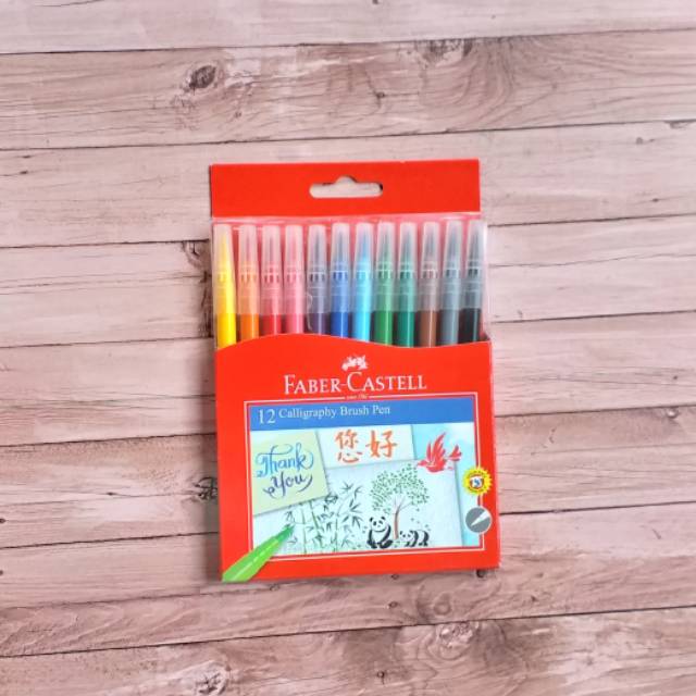 

Calligraphy Brush Pen Faber Castell 12 Warna
