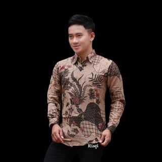 Baju Kemeja Batik Pria Dewasa Murah Lengan Panjang Modern Kondangan Mewah Premium