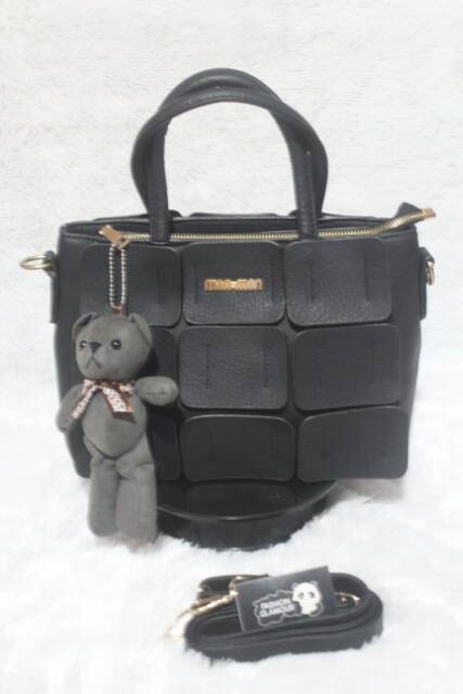 TAS IMPORT HAND BAG+SLING BAG WANITA KOREA ORIGINAL BLACK