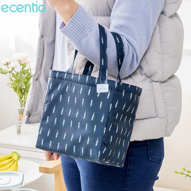 X0W8 ecentio lunch box set dan tas kotak makan 1300ml/food container/tempat makanan bulat SE8