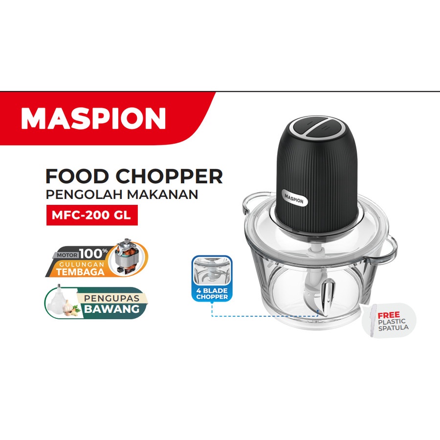 MASPION MFC 200 GL FOOD CHOPPER BLENDER PENCACAH MAKANAN BUMBU DAGING