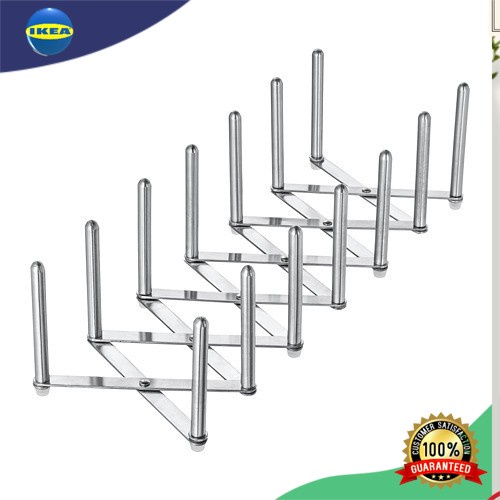 IKEYA Rak untuk Tutup Panci Penutup Serbaguna Anti Karat Stainless