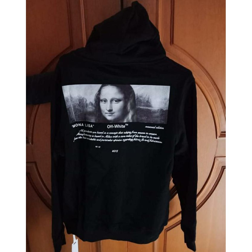 HOODIE SHOPEE. HOODIE OFF WHITE MONALISA BLACK PREMIUM PASTI PAS.