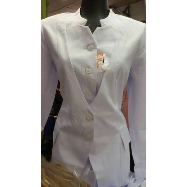 Stelan blazer pns/perawat/bidan putih