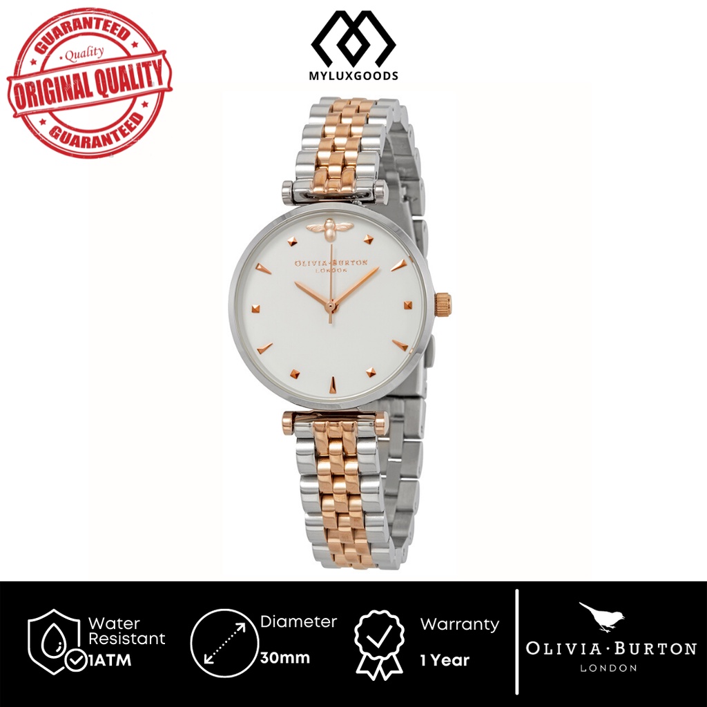 JAM OLIVIA BURTON SMALL BEE 3D ROSEGOLD 30MM OB16AM93 ORIGINAL