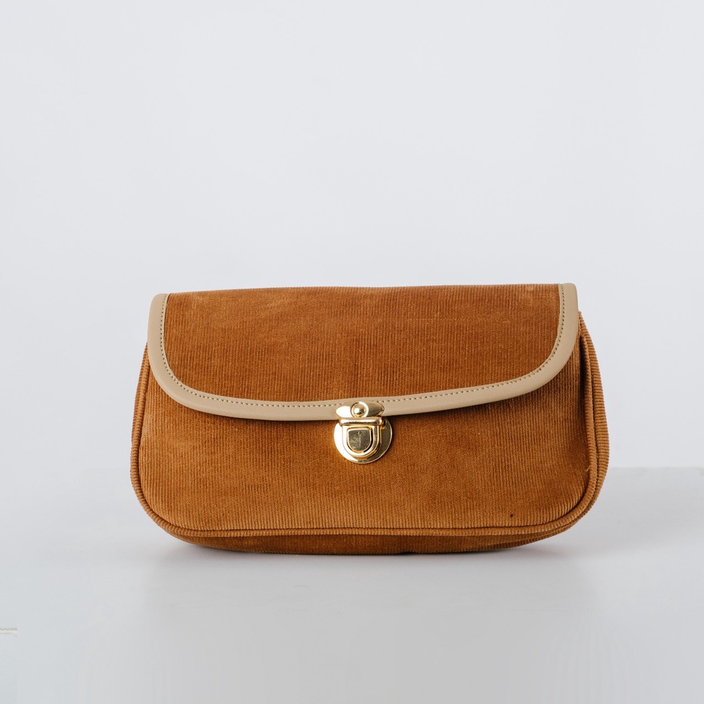 IGOTCHA Vintage Corduroy Shoulder Bag [C3-C5]-Gold