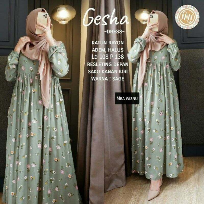 REISA MARSA DOTIE Maxi Dress Ori Mbk Wisnu