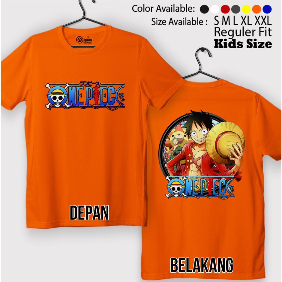 Baju Kaos Atasan Anak Laki-Laki Agatchi Motif One Piece Prime