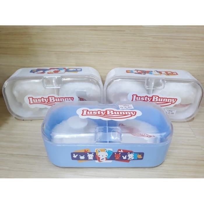 lusty bunny tempat bedak double kapsul/perlengkapan bayi