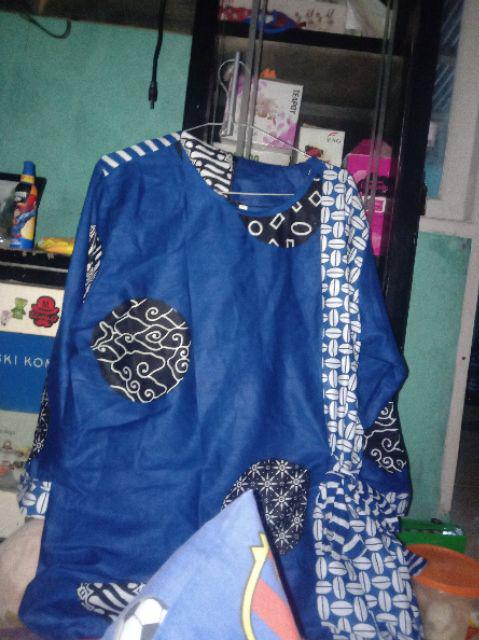 Terlaris Serut Genes Jelita Tunic Navbor Yelbor Whitbor Creambor Tunik Batik Modern Hrb030 Dolbi Dob