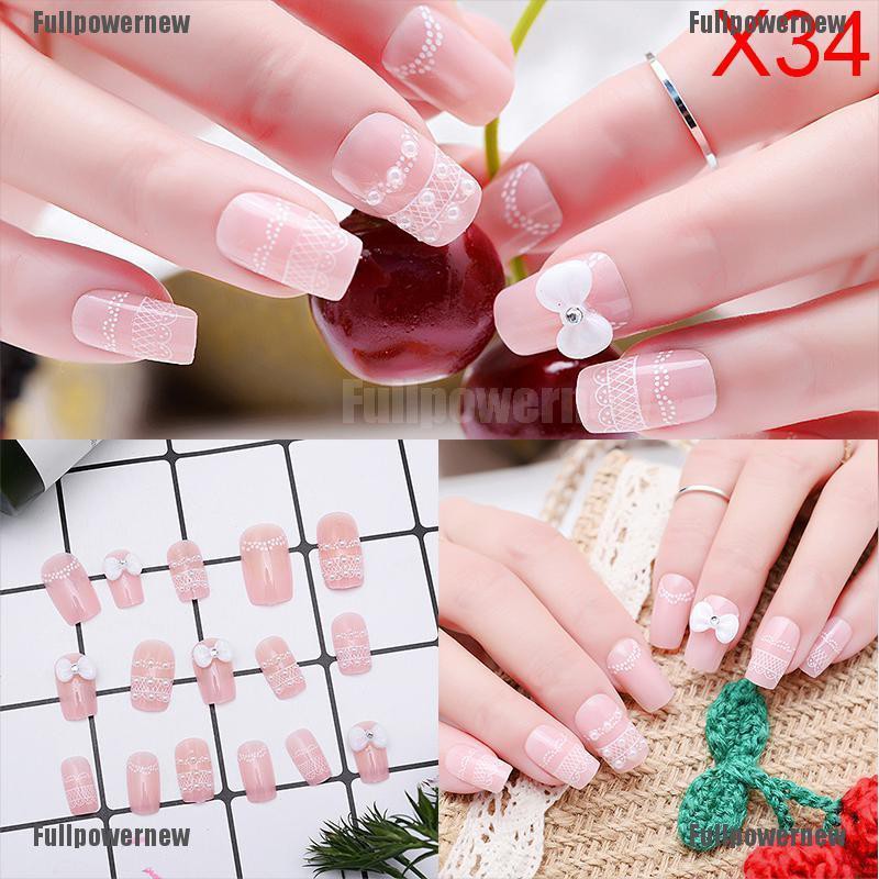 [COD] Kuku Palsu Akrilik Full Cover Reusable untuk Nail Art