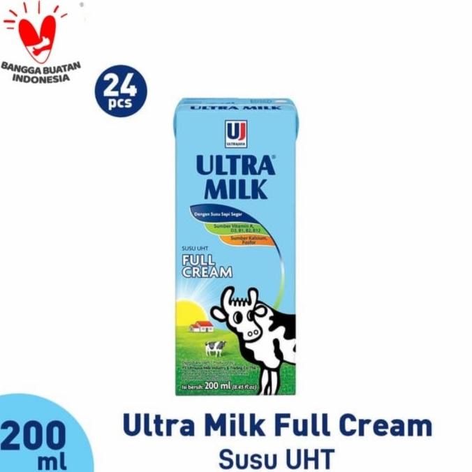 

BISA BAYAR DITEMPAT ultra milk full cream 200ml (1Dus/24Pcs) . Ultra Milk Rasa Full Cream