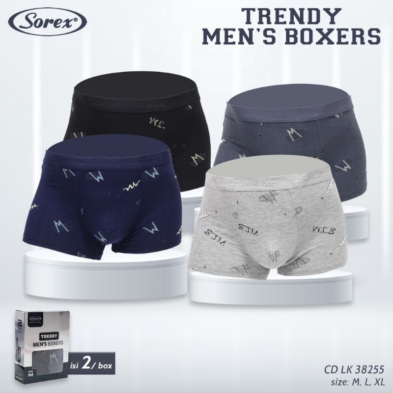 Sorex Men- Celana Dalam Boxer Pria Sorex Original Corak GEOMETRIS art 38247 / Sempak Laki-laki