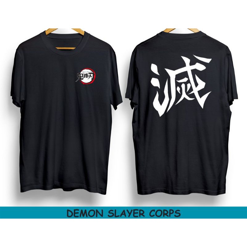 Kaos Anime Logo Demon Slayer / Kaos Kimetsu No Yaiba / Kaos Premium