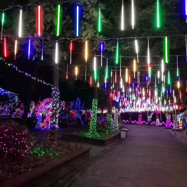 TERBARU [kenyajayaabadi]✅ HIASAN LEBARAN Lampu Tetes Seperti Air Hujan Meteor Lampu hias led meteor 