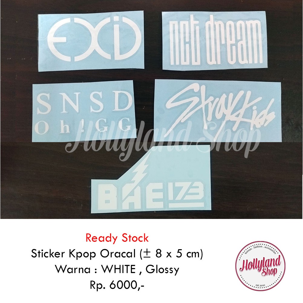 

Sticker Cutting WHITE GLOSSY (2pcs) NCT Dream SNSD Oh!GG Stray Kids BAE173 dll