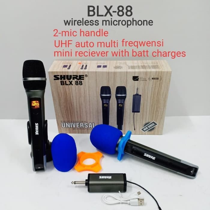 Jual Mic Wireless Shure BLX88 BLX88 BLX 88 Multichannel UHF 2 Mic