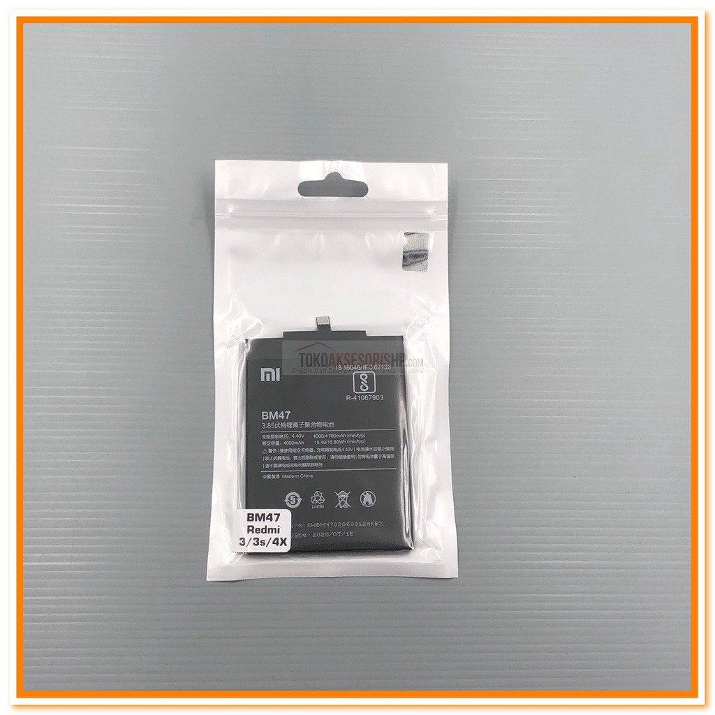 BATERAI XIAOMI REDMI 3 / REDMI 3S BATERAI XIAOMI REDMI 4X BATERAI XIAOMI BM47 ORIGINAL