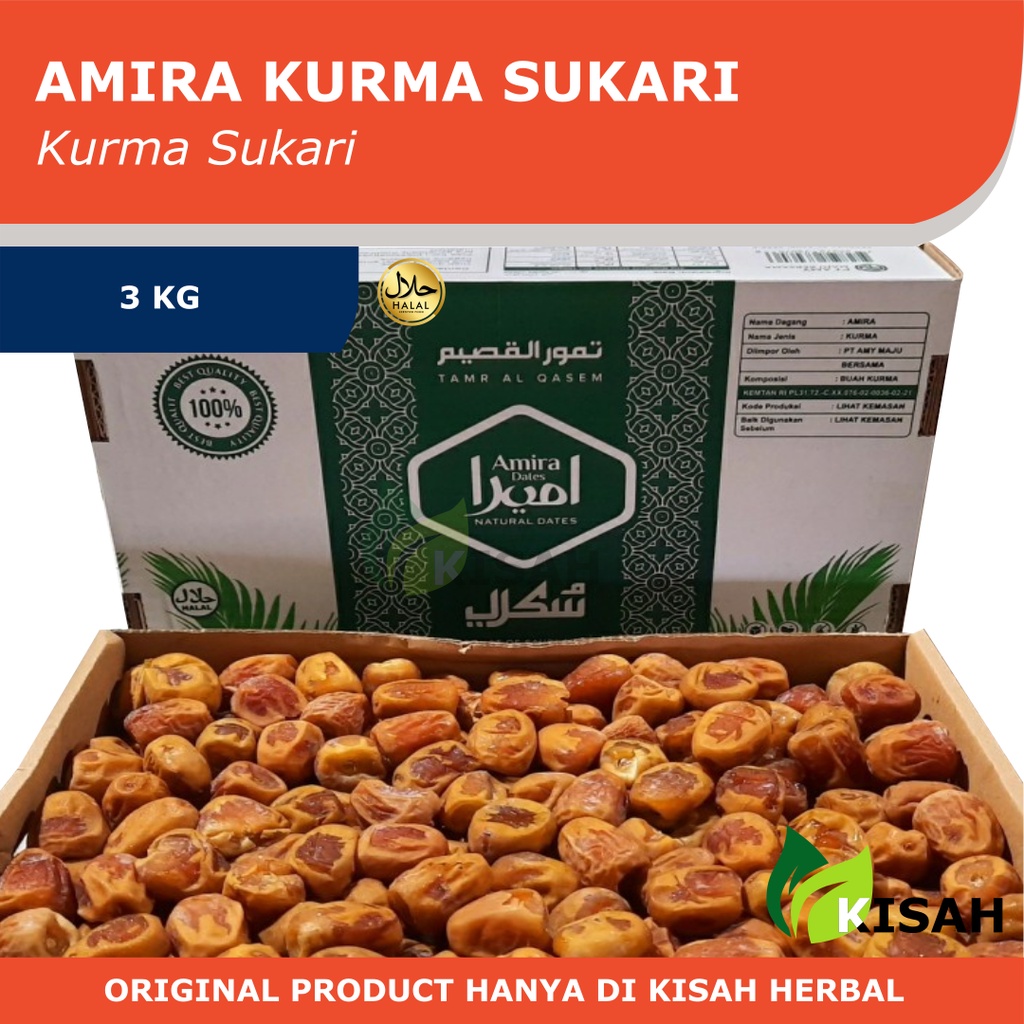 AMIRA Kurma SUKARI 3 KG - Buah Kurma Premium