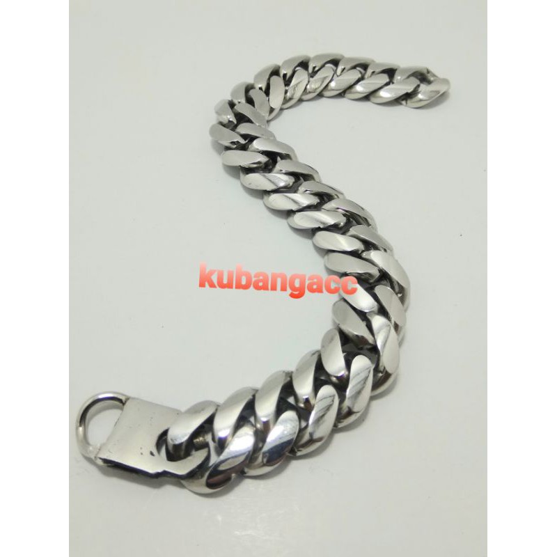Gelang Rantai Polos Gelang Tangan Rantai Baja Besar Gelang Pria Gelang Rantai Monel Anti Karat