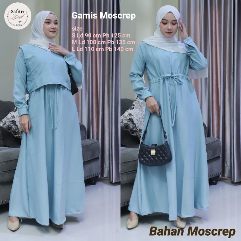 Gamis Moscrep Terbaru by ORI SAFITRI size S M L