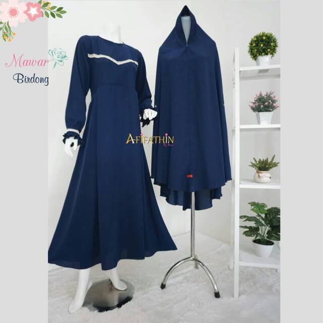 Set Mawar+jilbab ghina ummu uwais