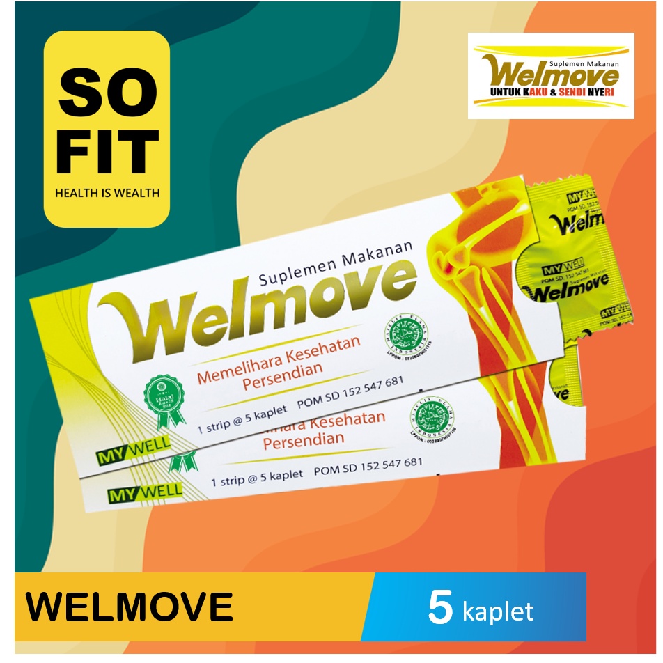 Welmove Suplemen Makanan Isi 5 Kaplet / Wellmove Vitamin Sendi