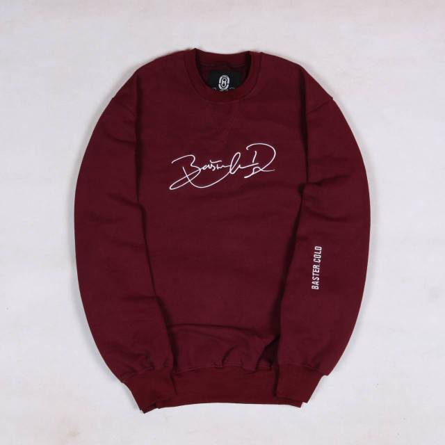 Sweater Crewneck Baster Basic Bordir Original