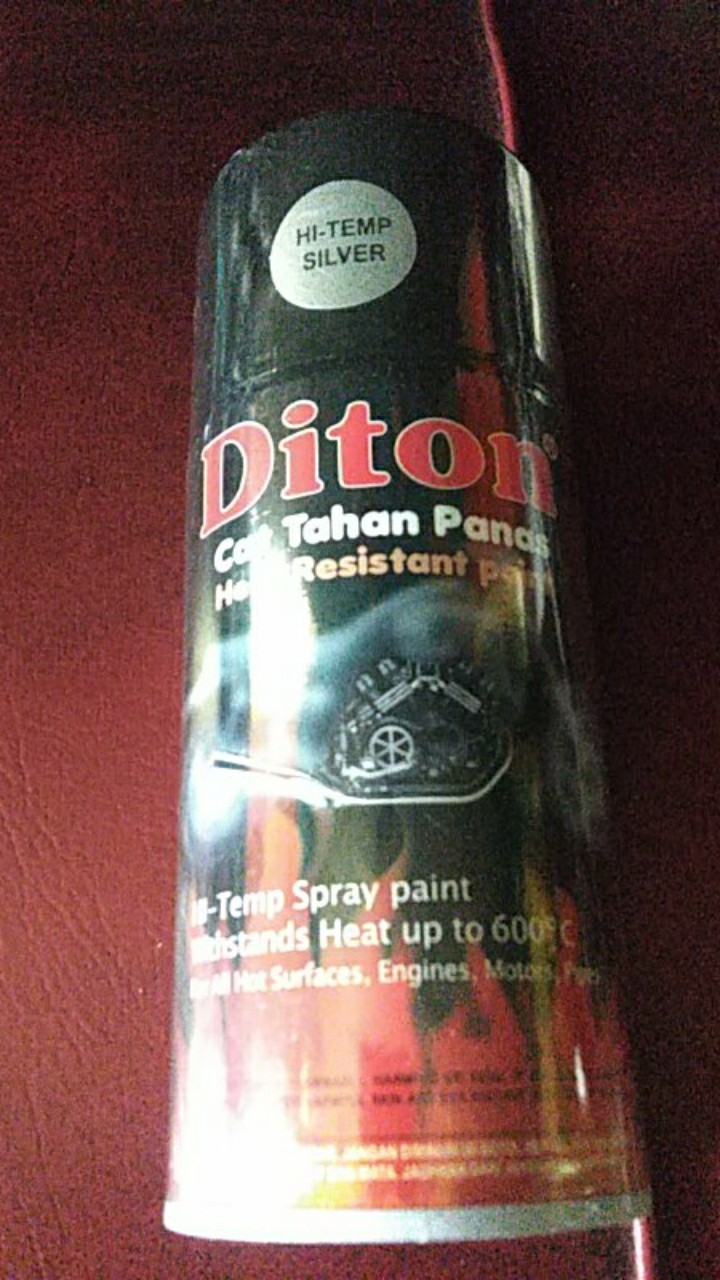 Hi Temp Silver Perak Diton Tahan Panas Cat Pylox Pilox Semprot 300 Cc