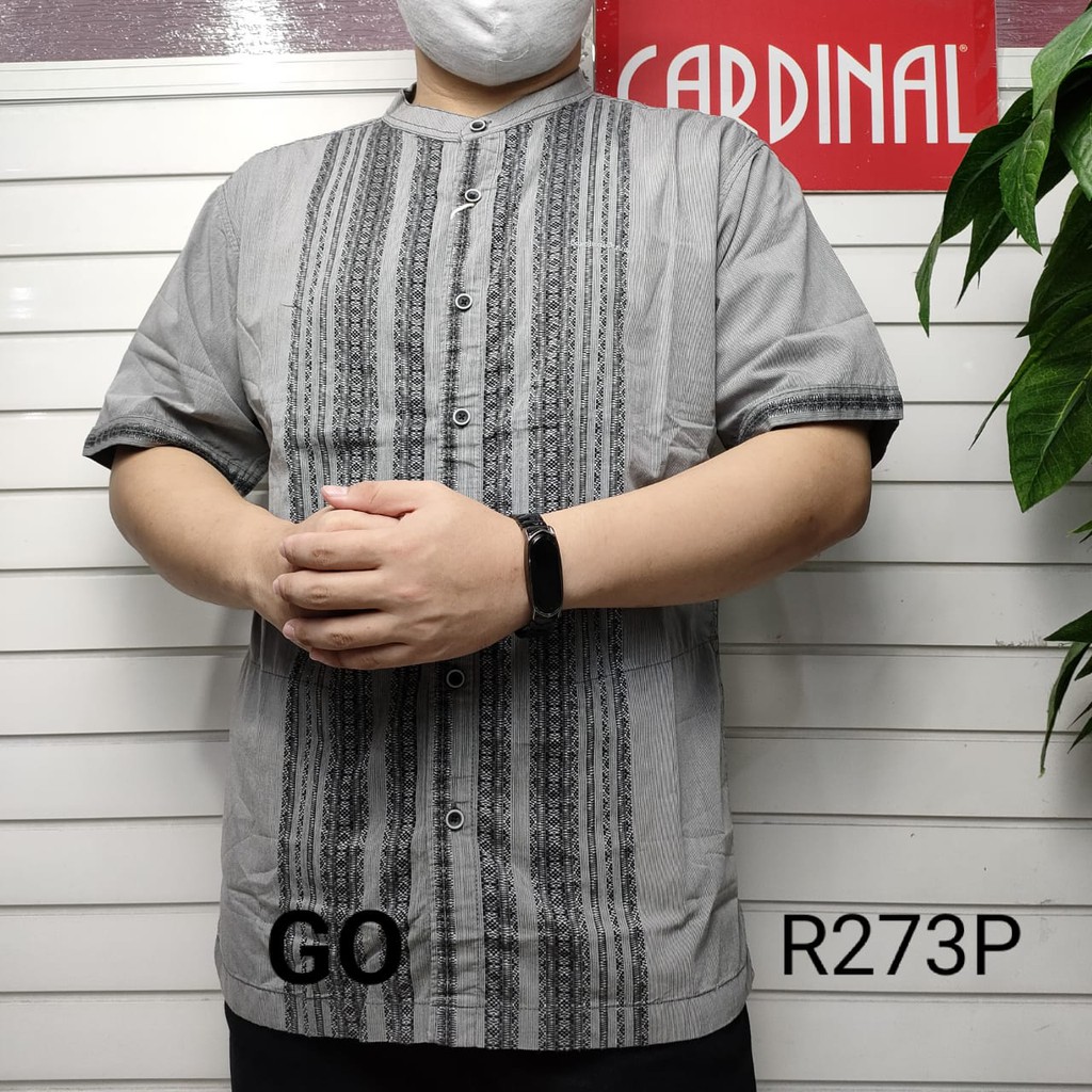 BB M CARDINAL KEMEJA KOKO Taqwa Baju Muslim Salur Pakaian Pria Original Lengan Pendek Kekinian