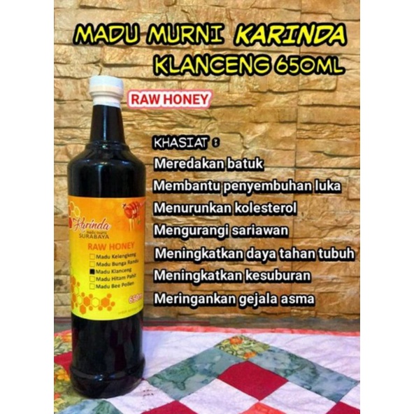 

madu murni karinda raw honey-650ml