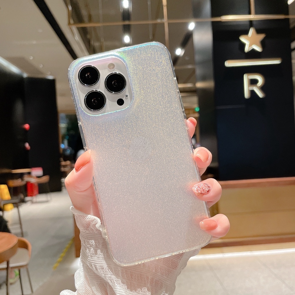 (Laser) Soft Case Hp Warna Gradasi Untuk iPhone 13 / 12 / 11promax / XS MAX / XR / 7 + / 8plus