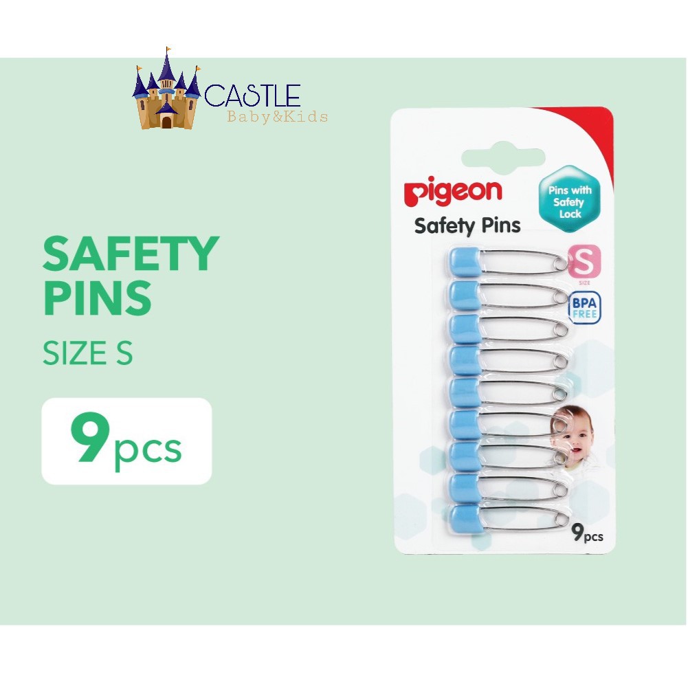 Castle - Pigeon Safety Pins - Peniti Bayi S Isi 9pcs