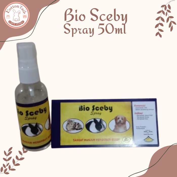 Obat scabies kelinci kucing anjing Spray Bio Sceby Gudik Gatal Kudis