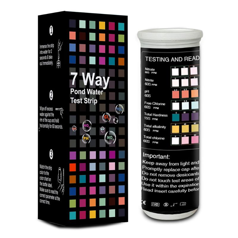 Mary 50pcs / Set Alat Tes Kualitas Air Klorin / Alkalinitas / PH 7 in 1 Untuk Akuarium