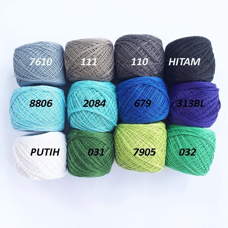 [KATALOG 03] Benang Rajut Soft Cotton Small Ply Doily Yarn Jala PE