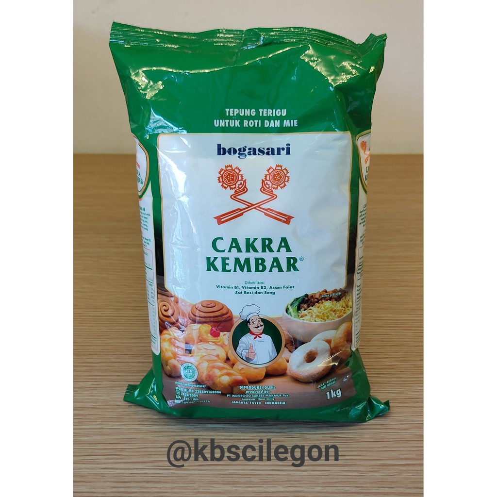 

Tepung Terigu Cakra Kembar Bogasari 1kg