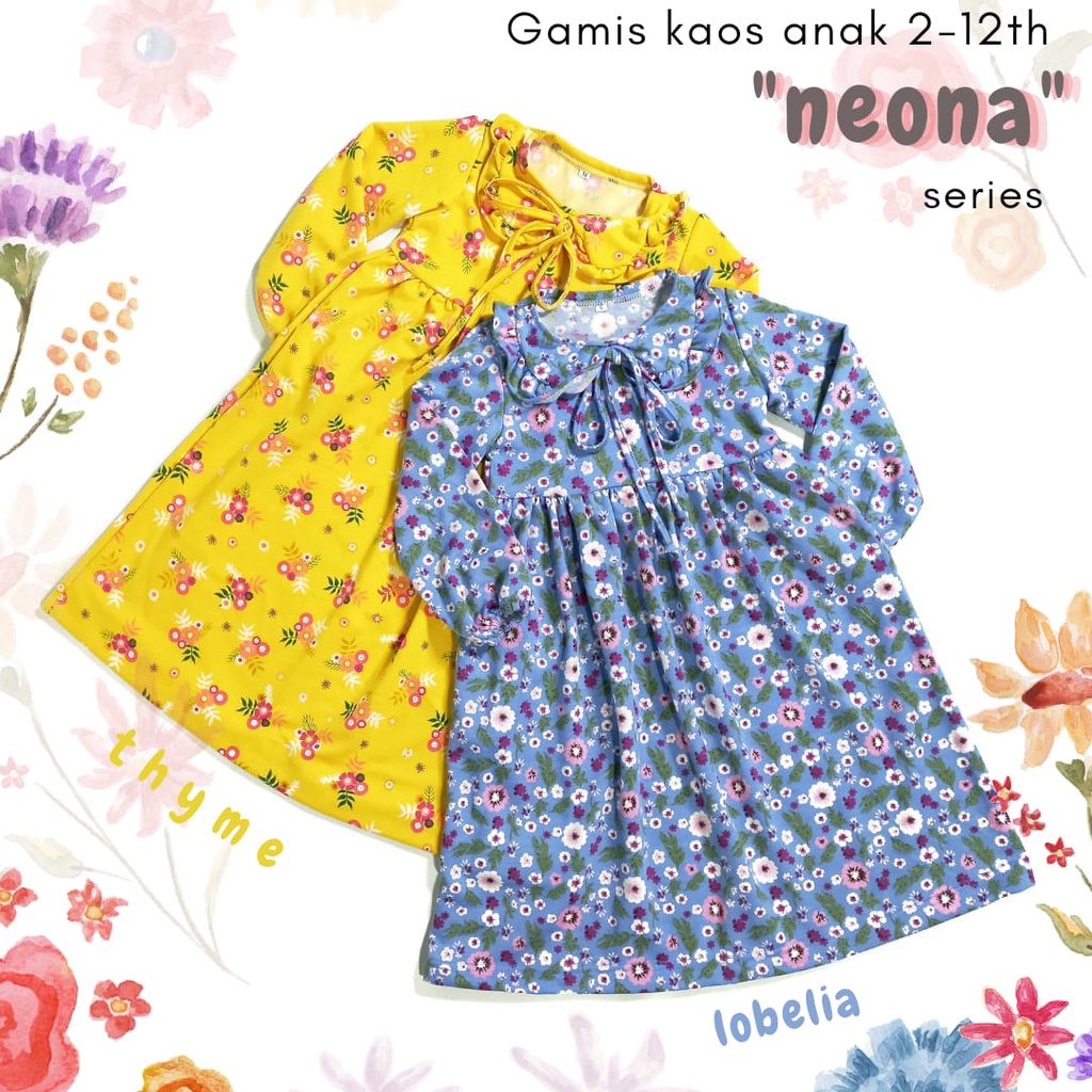 GAMIS KAOS ANAK 2-5 th (NEONA SERIES)