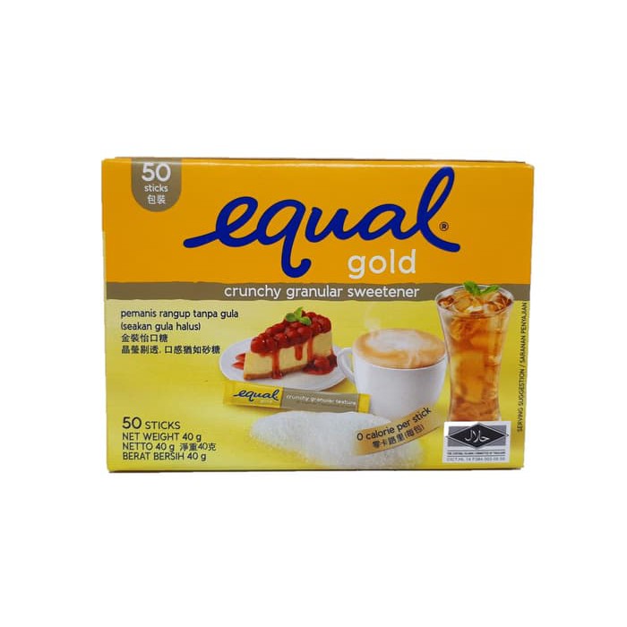 

Equal gold sweetener impor 50 sachet keto friendly