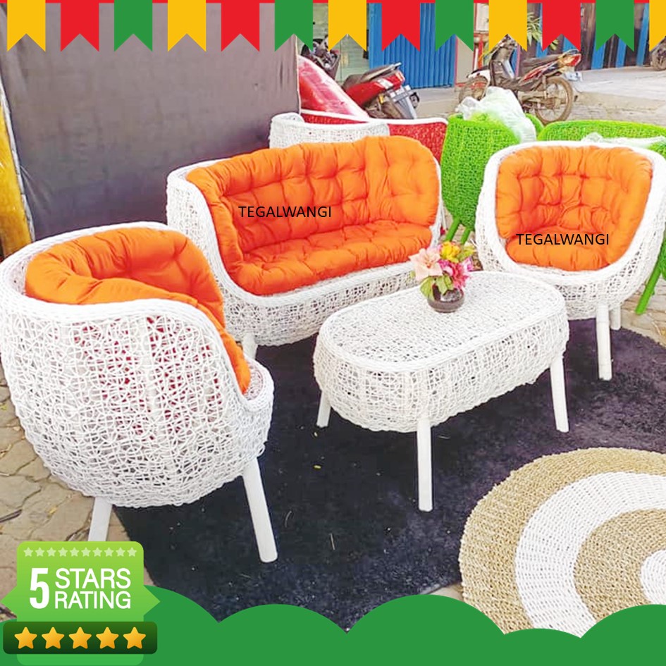 Kursi Tamu Sofa Brekele Anyaman Rotan Sintetis Original High Quality